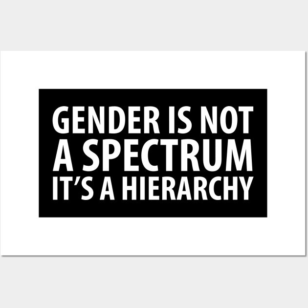Gender is not a spectrum. It's a Hierarchy. (white) Wall Art by Everyday Inspiration